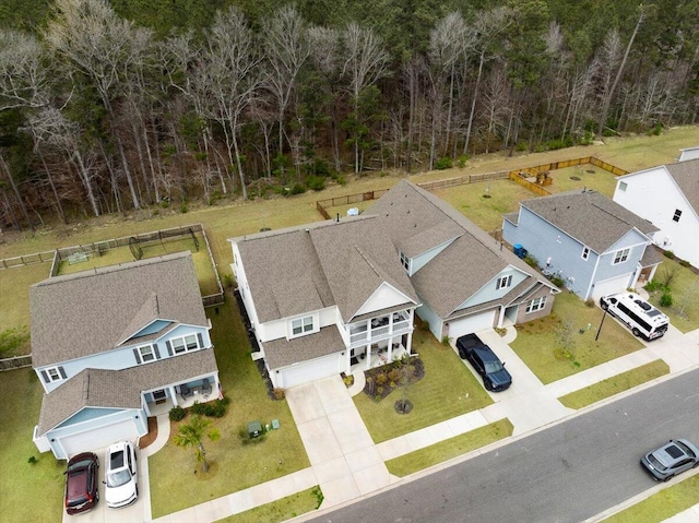 aerial view featuring a residential view