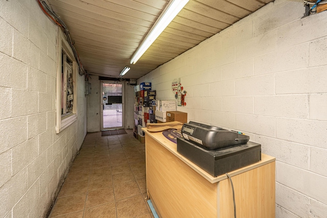 1265 Trojan Rd 1269 1271, 1273, Cross, SC 29436 - kitchen featuring concrete block wall, tile patterned flooring, and light countertops