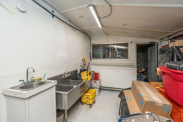 1265 Trojan Rd 1269 1271, 1273, Cross, SC 29436 - kitchen with lofted ceiling, a sink, and tile patterned floors