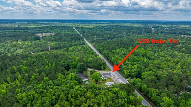 1265 Trojan Rd 1269 1271, 1273, Cross, SC 29436 - aerial view of property and surrounding area with a heavily wooded area