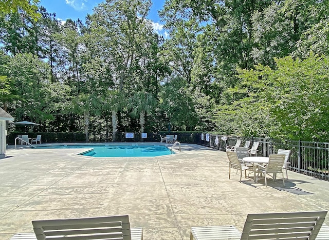 view of pool with a patio area