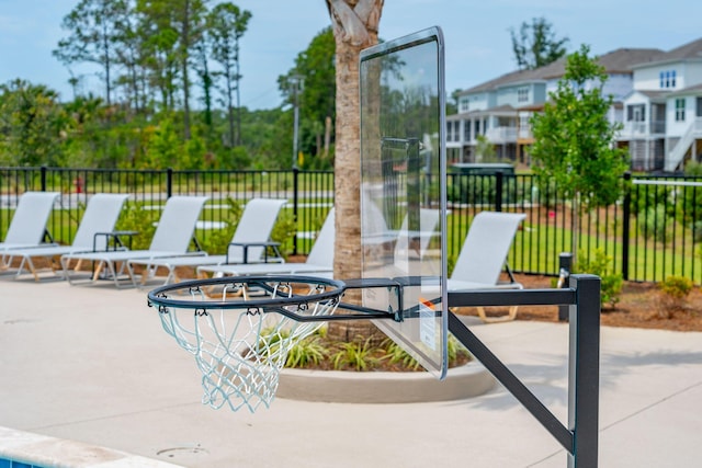 view of patio / terrace featuring fence