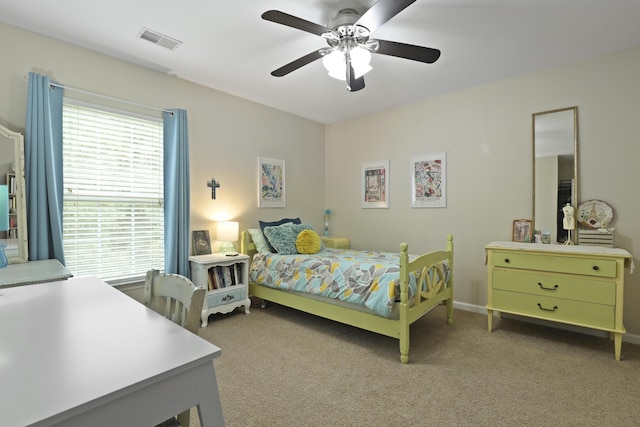 72 Shadow Moss Dr, Beaufort, SC 29906 - bedroom with light colored carpet and a ceiling fan