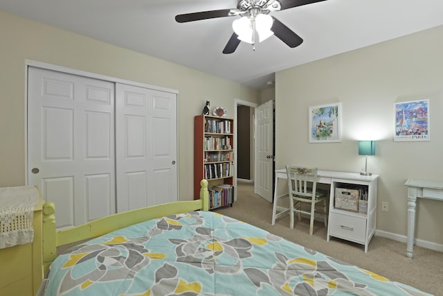 72 Shadow Moss Dr, Beaufort, SC 29906 - bedroom with carpet, a closet, and ceiling fan