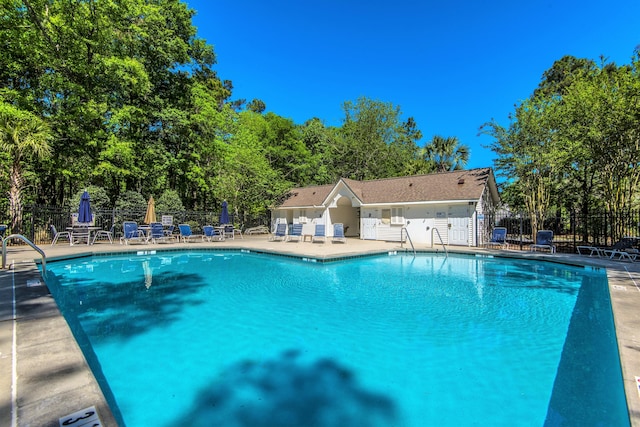 view of pool with a patio