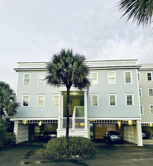 view of front of house with a carport