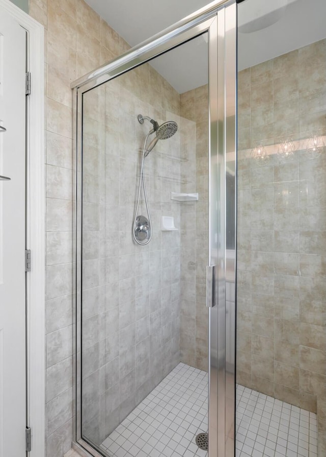 bathroom with an enclosed shower