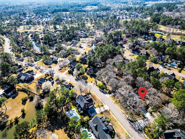 aerial view featuring a residential view