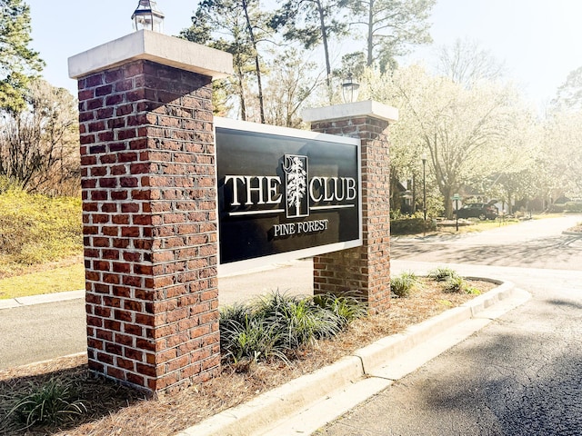 view of community sign