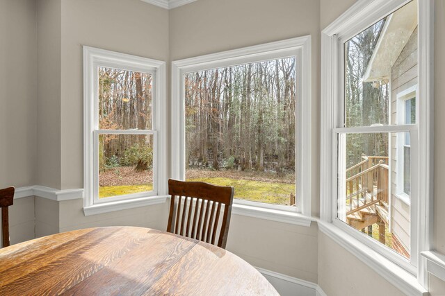 view of dining room