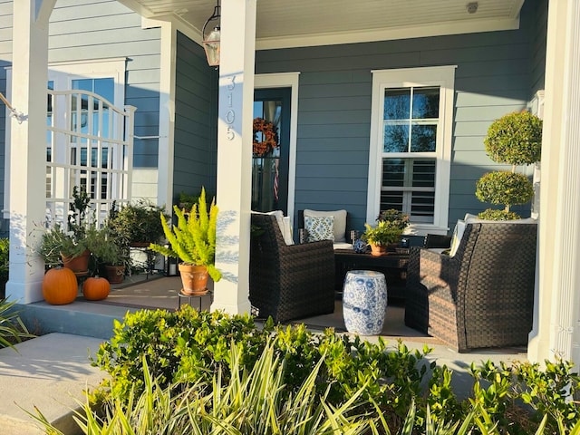 exterior space featuring a porch