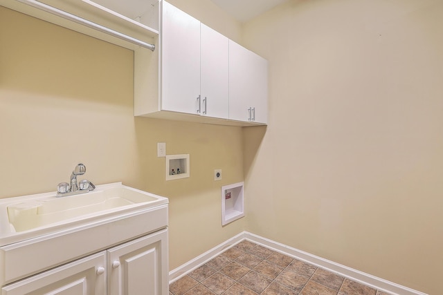 271 Village Stone Cir, Summerville, SC 29486 - laundry room featuring electric dryer hookup, cabinet space, and hookup for a washing machine
