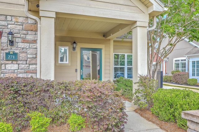 271 Village Stone Cir, Summerville, SC 29486 - view of exterior entry featuring stone siding