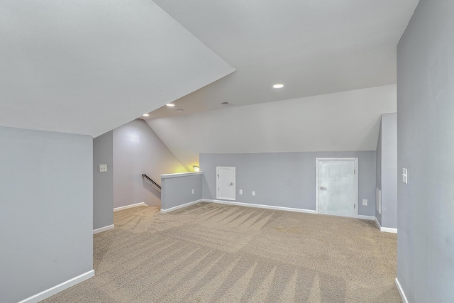 271 Village Stone Cir, Summerville, SC 29486 - additional living space with lofted ceiling, light colored carpet, and recessed lighting
