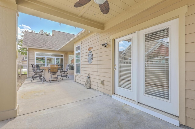 271 Village Stone Cir, Summerville, SC 29486 - view of patio featuring a ceiling fan and outdoor dining area