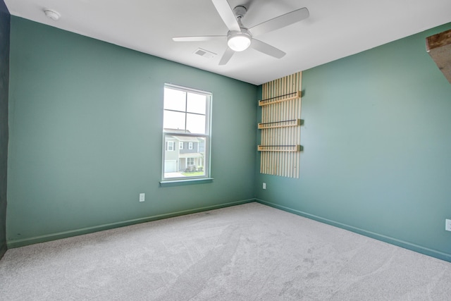 596 Wayton Cir, Moncks Corner, SC 29461 - spare room with a smoke detector, ceiling fan, carpet, and baseboards