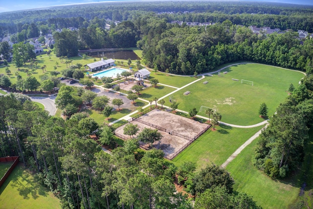 596 Wayton Cir, Moncks Corner, SC 29461 - aerial overview of property's location featuring a pool area and a heavily wooded area