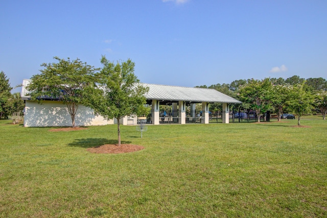 596 Wayton Cir, Moncks Corner, SC 29461 - view of green lawn with a gazebo