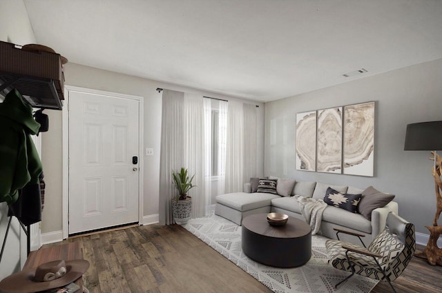 1554 Orange Grove Rd Unit A & B, Charleston, SC 29407 - living area featuring dark wood finished floors and baseboards