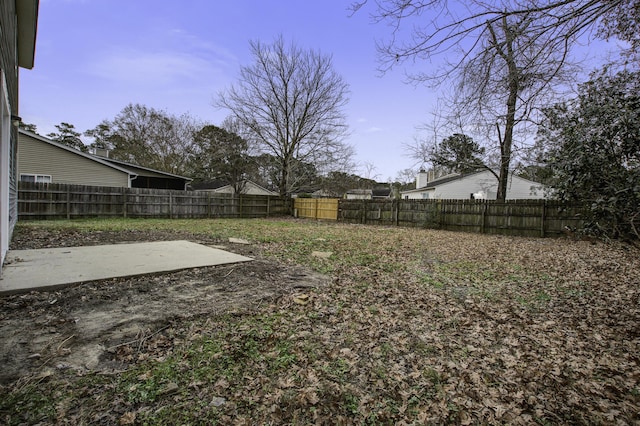 view of yard featuring a patio