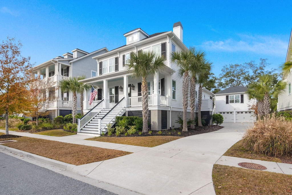 view of front of home with a porch