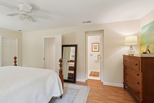 1107 S Shadow Dr, Mount Pleasant, SC 29464 - bedroom with light wood-style floors, baseboards, and a ceiling fan