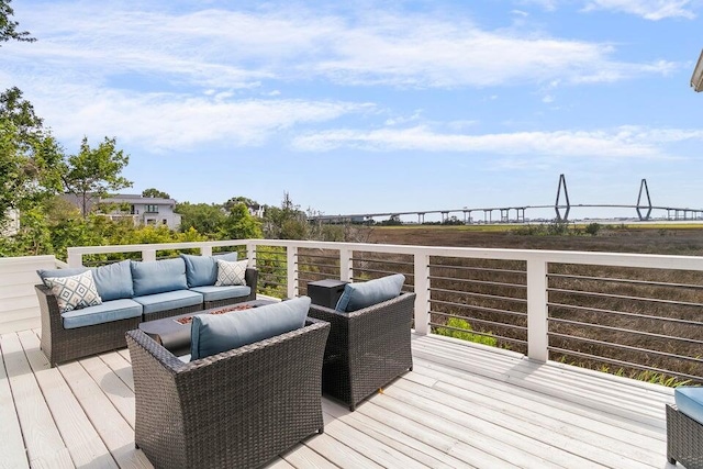 deck featuring an outdoor hangout area