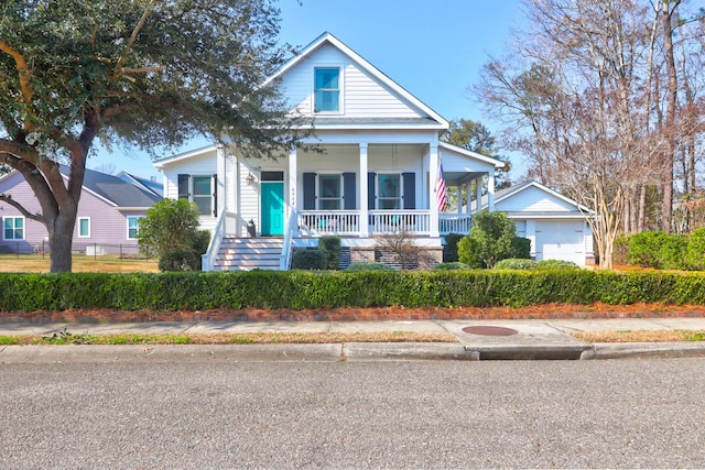 view of front of home with covered porch