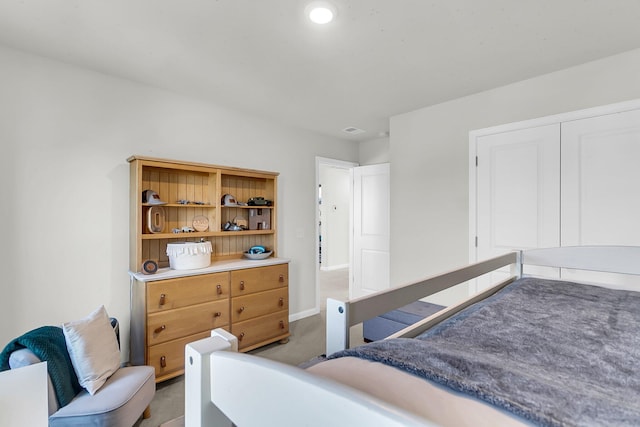 view of carpeted bedroom