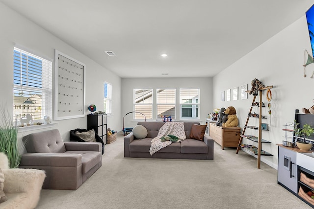 view of carpeted living room