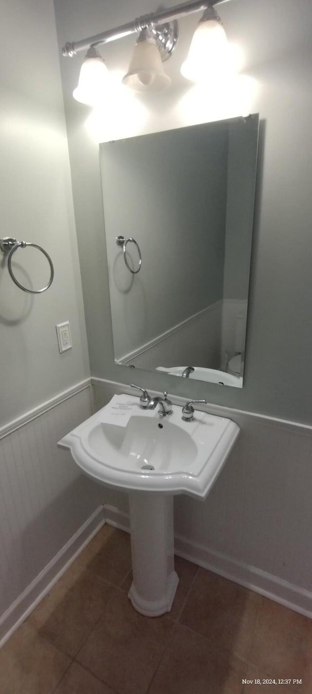 bathroom featuring tile patterned flooring