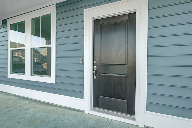 view of doorway to property