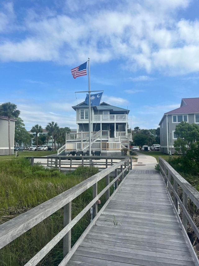 view of dock area