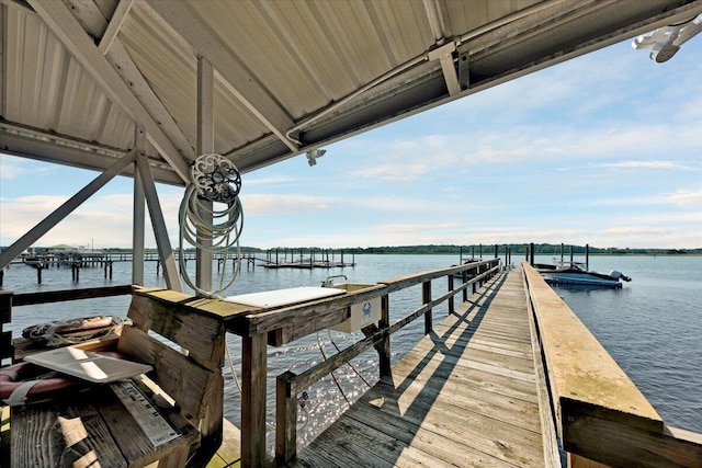 1003 Jervey Point Rd, Wando, SC 29492 - dock featuring a water view and boat lift