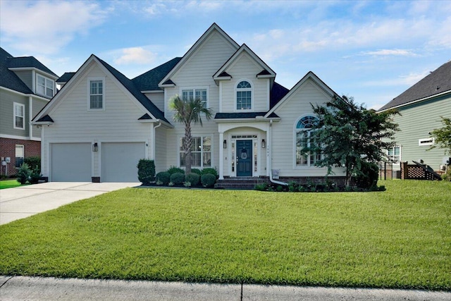 1003 Jervey Point Rd, Wando, SC 29492 - traditional-style house featuring a garage, concrete driveway, and a front lawn