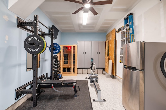 125 Integrity Ln, Charleston, SC 29492 - exercise area with a ceiling fan