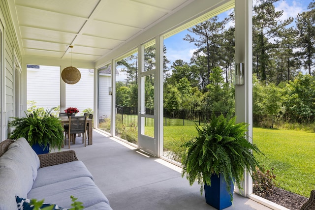 125 Integrity Ln, Charleston, SC 29492 - sunroom / solarium featuring carpet flooring, plenty of natural light, and view of wooded area