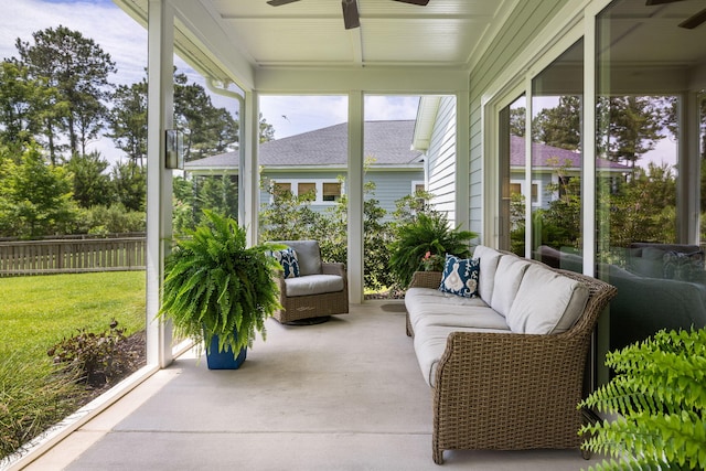 125 Integrity Ln, Charleston, SC 29492 - sunroom featuring ceiling fan