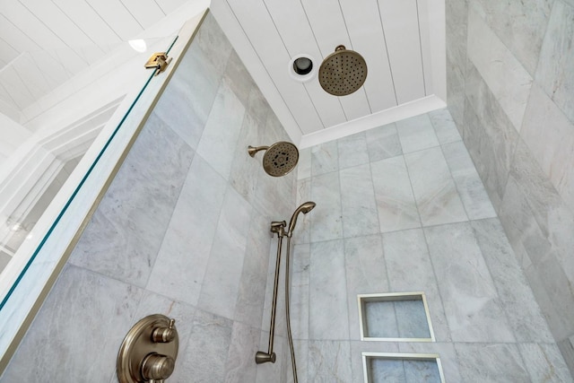 room details with tiled shower