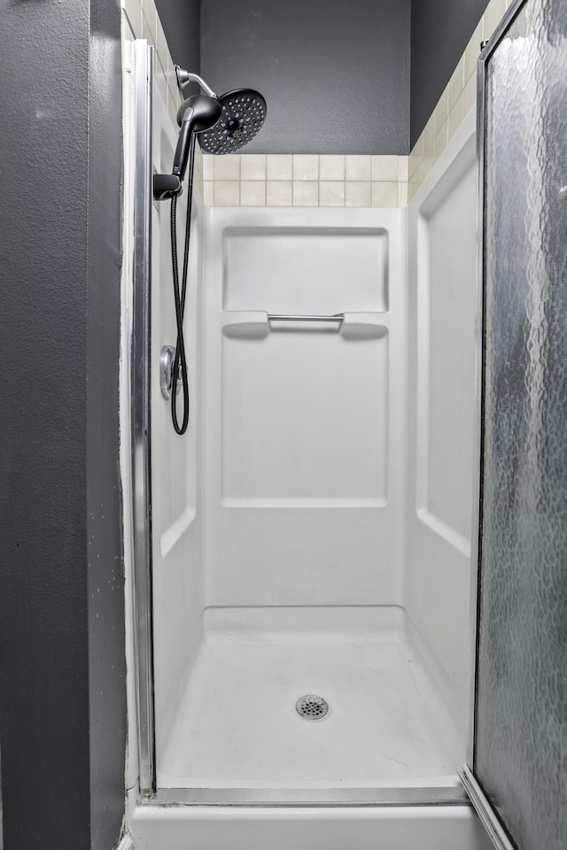 bathroom with a shower