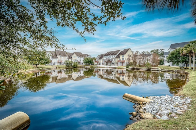 property view of water featuring a residential view