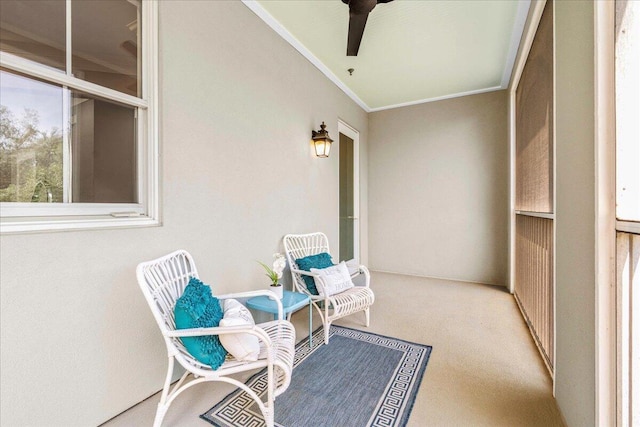 656 Coleman Blvd Unit 405, Mount Pleasant, SC 29464 - balcony featuring a ceiling fan