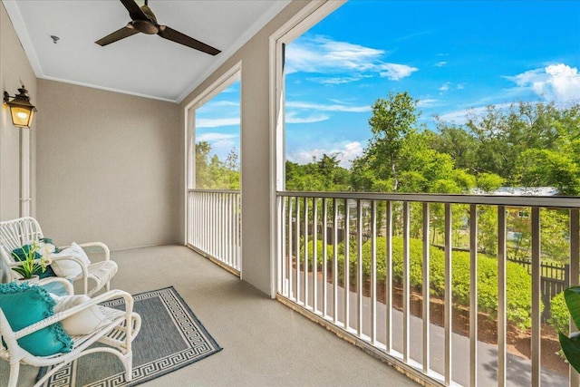 656 Coleman Blvd Unit 405, Mount Pleasant, SC 29464 - balcony with a ceiling fan