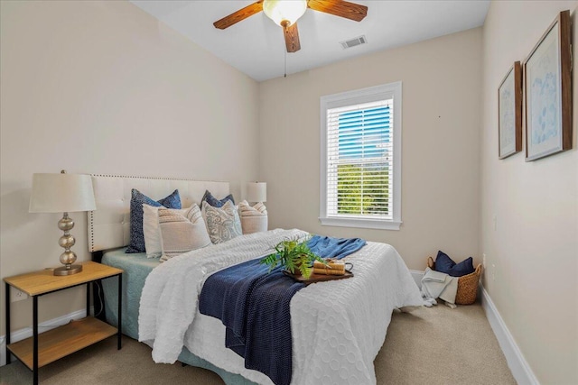 656 Coleman Blvd Unit 405, Mount Pleasant, SC 29464 - carpeted bedroom featuring visible vents, baseboards, and a ceiling fan