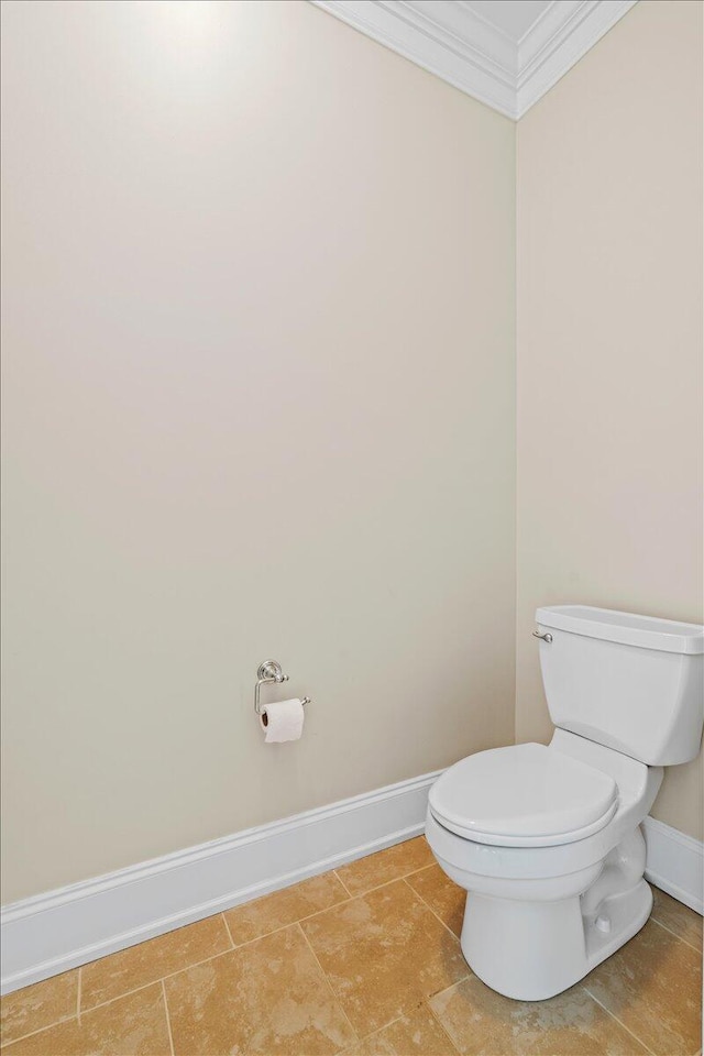 656 Coleman Blvd Unit 405, Mount Pleasant, SC 29464 - bathroom featuring ornamental molding, baseboards, and toilet