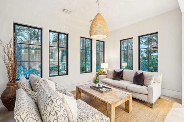 living room with a healthy amount of sunlight