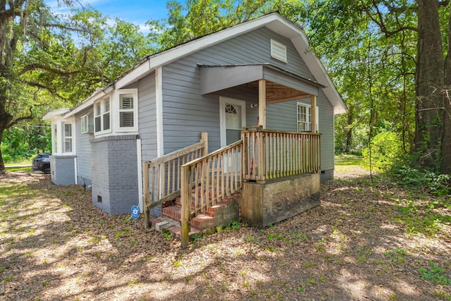 2170 Midland Park Rd, North Charleston, SC 29406 - shotgun-style home with crawl space and brick siding