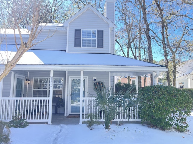 view of front of house with a porch