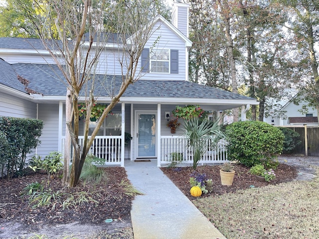 view of front facade with a porch