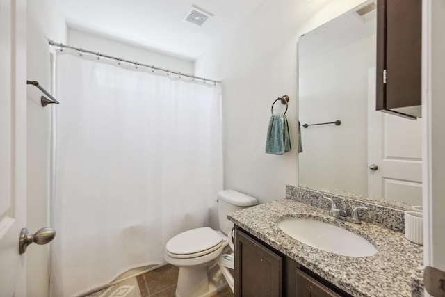 9088 Parlor Dr, Ladson, SC 29456 - bathroom with vanity, toilet, shower / tub combo, and tile patterned floors